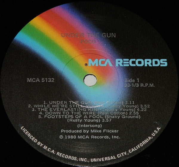 Poco – Under The Gun LP vinyl record, image 3 of 3