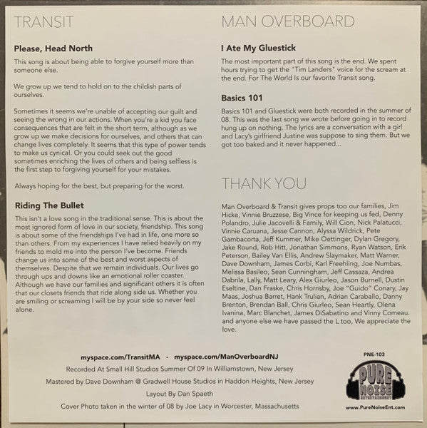 Transit, Man Overboard – Transit | Man Overboard 7" vinyl record, image 5 of 6
