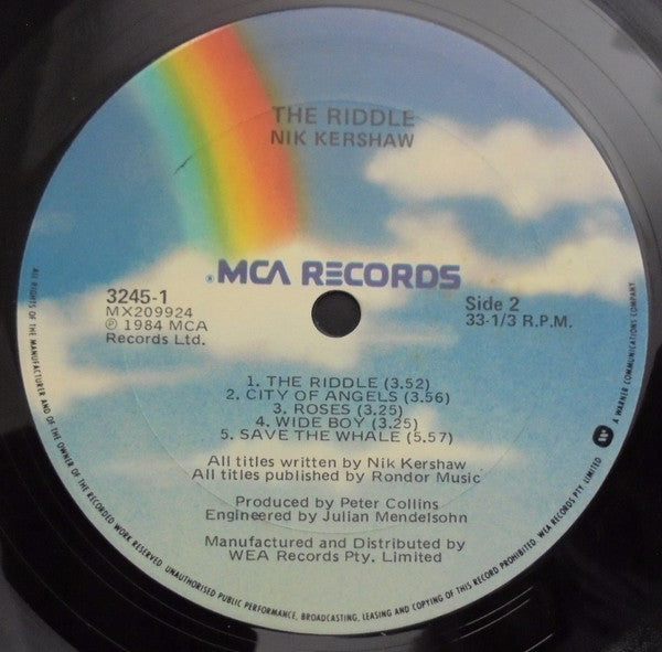 Nik Kershaw – The Riddle LP vinyl record, image 6 of 6