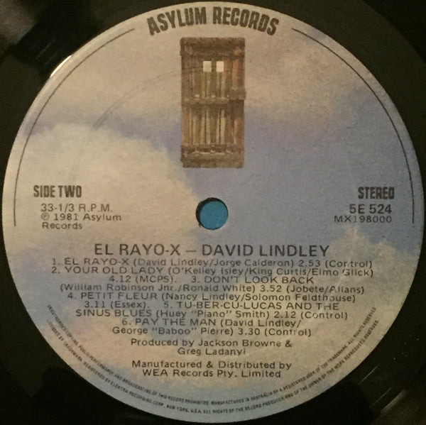David Lindley – El Rayo-X LP vinyl record, image 6 of 6