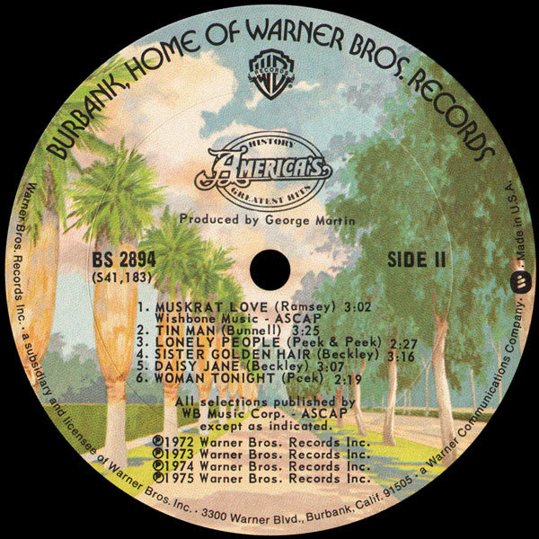 America – History - America's Greatest Hits LP vinyl record, image 4 of 9