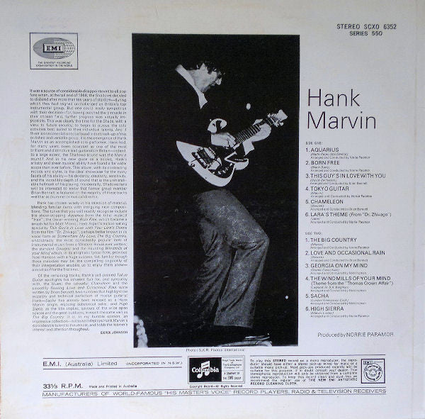 Hank Marvin – Hank Marvin LP vinyl record, image 2 of 4