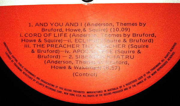 Yes – Close To The Edge LP vinyl record, image 4 of 8