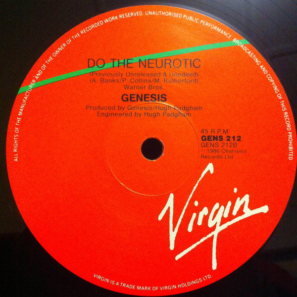 Genesis – Do The Neurotic / In Too Deep 12" vinyl record, image 4 of 6