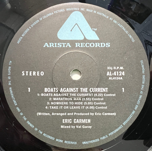 Eric Carmen – Boats Against The Current LP vinyl record, image 3 of 6