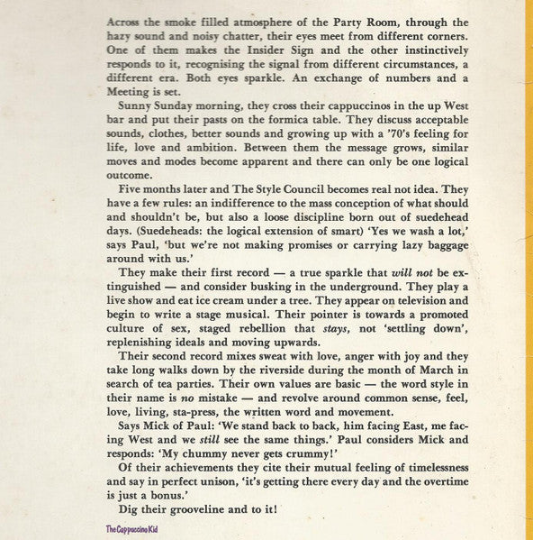 The Style Council – Introducing The Style Council LP vinyl record, image 6 of 6