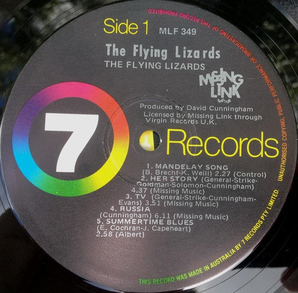 The Flying Lizards – The Flying Lizards LP vinyl record, image 5 of 6