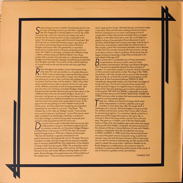 Ella Fitzgerald – Sings The Rodgers & Hart Songbook (2xLP) LP vinyl record, image 3 of 8