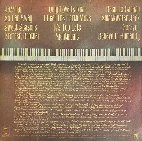 Carole King – Her Greatest Hits - Songs Of Long Ago LP vinyl record, image 2 of 6
