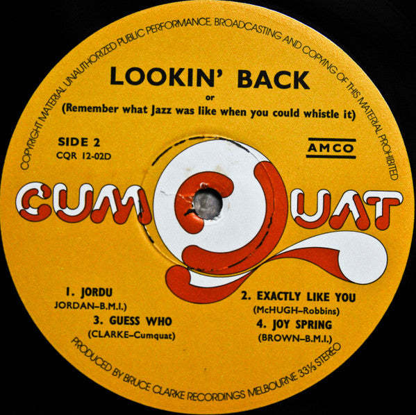 Bruce Clarke, Dick Healey, Frank Smith, Billy Hyde, Various – Lookin' Back (Or Remember What Jazz Was Like? When You Could Whistle It) (2xLP) LP vinyl record, image 8 of 8