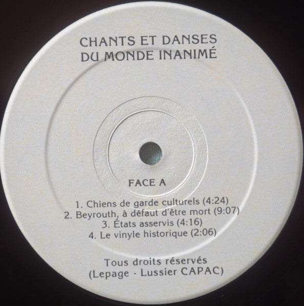 Robert Marcel Lepage, René Lussier – Chants Et Danses Du Monde Inaminé LP vinyl record, image 3 of 5