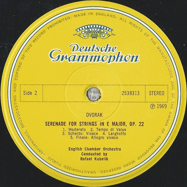 Bedřich Smetana, Antonín Dvořák, Boston Symphony Orchestra, English Chamber Orchestra, Rafael Kubelik – Die Moldau ∙ From Bohemia's Woods And Fields / Serenade For Strings, Op.22 LP vinyl record, image 4 of 4