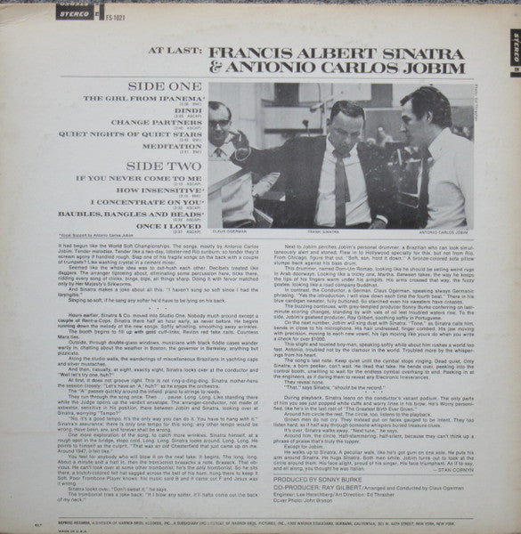 Frank Sinatra, Antonio Carlos Jobim – Francis Albert Sinatra & Antonio Carlos Jobim LP vinyl record, image 2 of 4