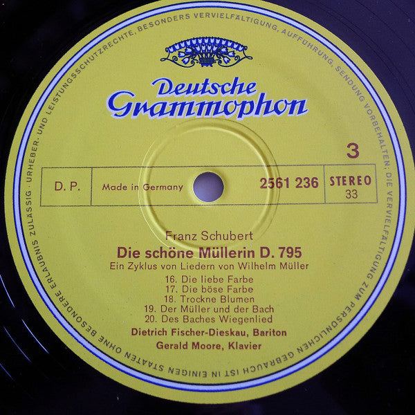 Franz Schubert, Dietrich Fischer-Dieskau, Gerald Moore – Lieder Volume 3 - Die Schöne Müllerin • Winterreise • Schwanengesang (4xLP) LP vinyl record, image 5 of 10