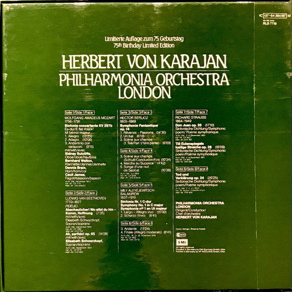 Herbert Von Karajan, Philharmonia Orchestra – 75th Birthday Limited Edition (4xLP) LP vinyl record, image 2 of 10