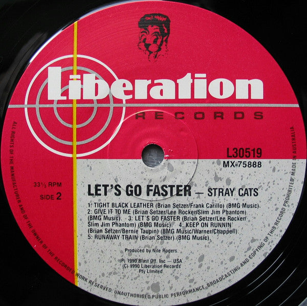 Stray Cats – Let's Go Faster LP vinyl record, image 4 of 6