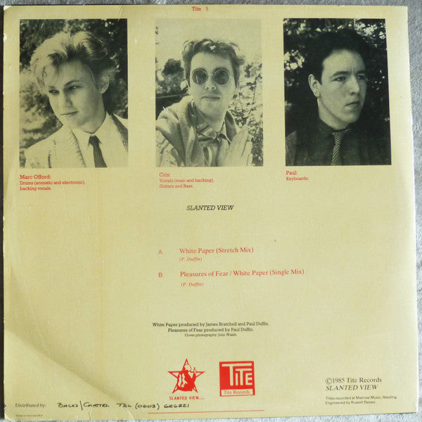 Slanted View – White Paper 12" vinyl record, image 3 of 3