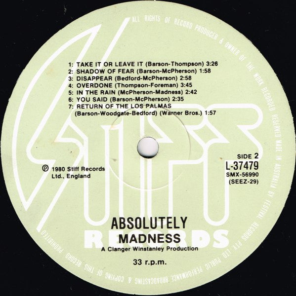 Madness – Absolutely LP vinyl record, image 4 of 6