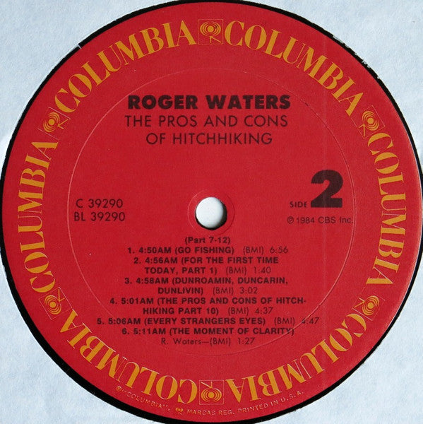 Roger Waters – The Pros And Cons Of Hitch Hiking LP vinyl record, image 4 of 4