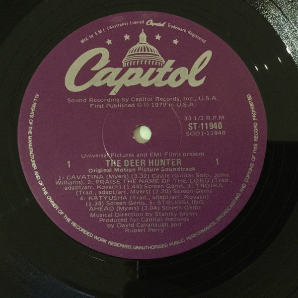 Various – The Deer Hunter (Original Motion Picture Soundtrack) LP vinyl record, image 3 of 4