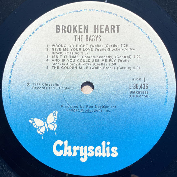 The Babys – Broken Heart LP vinyl record, image 4 of 5