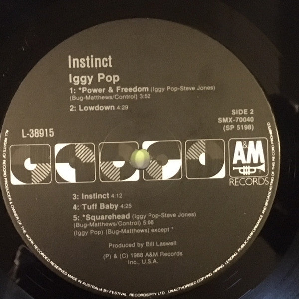Iggy Pop – Instinct LP vinyl record, image 4 of 6