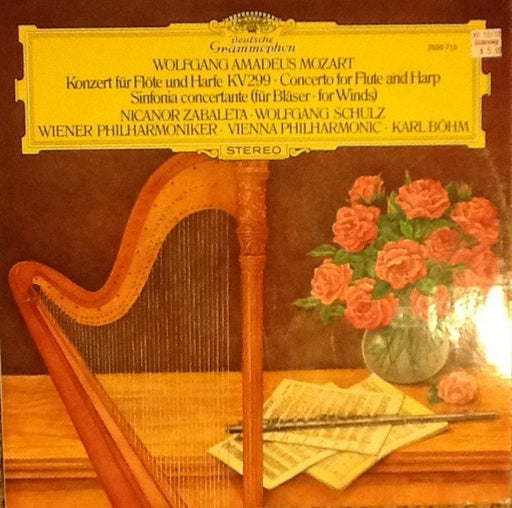 Wolfgang Amadeus Mozart, Karl Böhm, Wiener Philharmoniker, Nicanor Zabaleta, Wolfgang Schulz – Konzert Für Flöte Und Harfe KV299 • Concerto For Flute And Harp/Sinfonia Concertante (für Bläser • For Winds) LP vinyl record, image 1 of 4