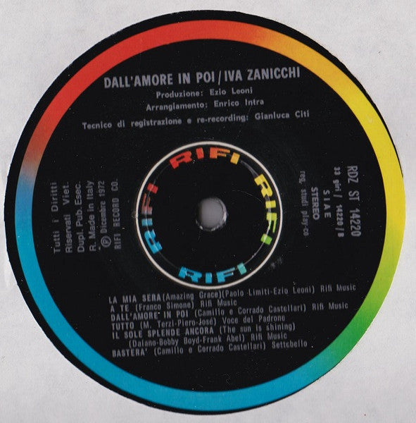 Iva Zanicchi – Dall'Amore In Poi LP vinyl record, image 5 of 5