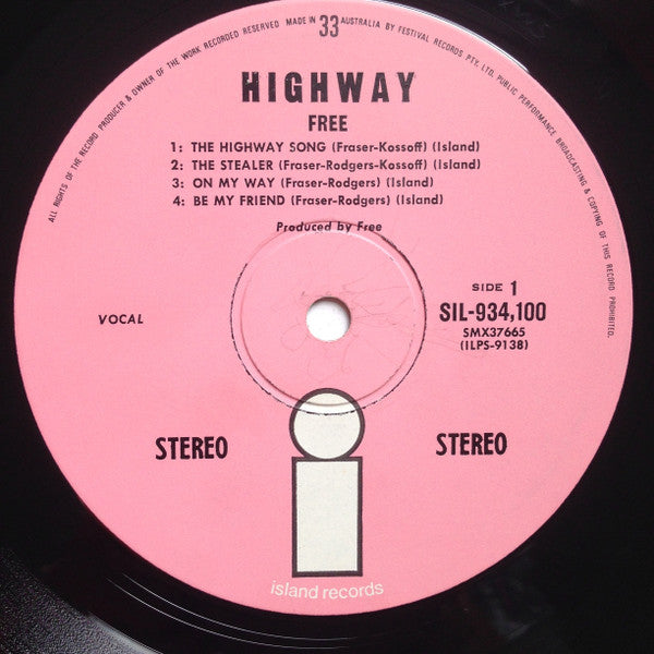 Free – Highway LP vinyl record, image 3 of 4