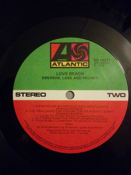 Emerson, Lake & Palmer – Love Beach LP vinyl record, image 4 of 4