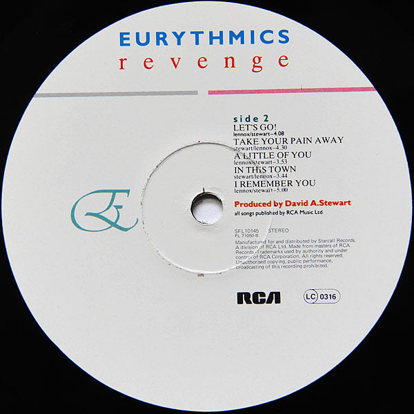 Eurythmics – Revenge LP vinyl record, image 4 of 6