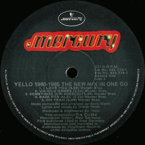 Yello – 1980 - 1985 The New Mix In One Go (2xLP) LP vinyl record, image 6 of 10