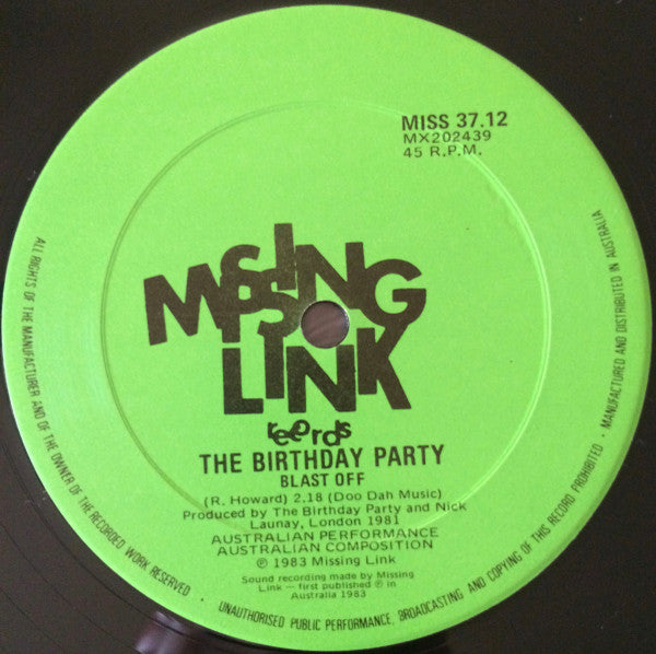 The Birthday Party – Release The Bats 12" vinyl record, image 4 of 4