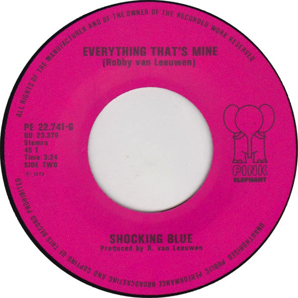 Shocking Blue – Oh Lord 7" vinyl record, image 4 of 4