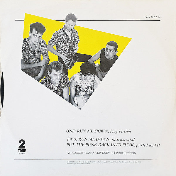 The Higsons – Run Me Down 12" vinyl record, image 2 of 4
