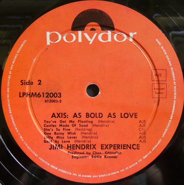 The Jimi Hendrix Experience – Axis: Bold As Love LP vinyl record, image 5 of 5