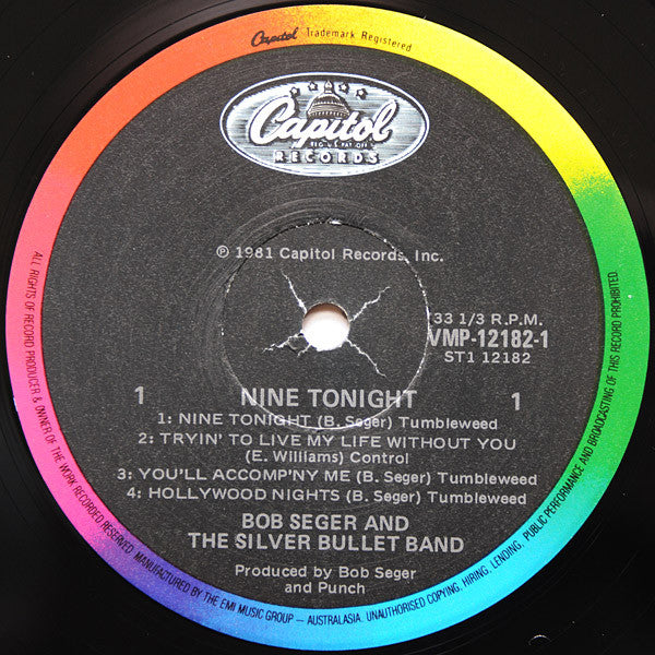 Bob Seger And The Silver Bullet Band – Nine Tonight (2xLP) LP vinyl record, image 3 of 8