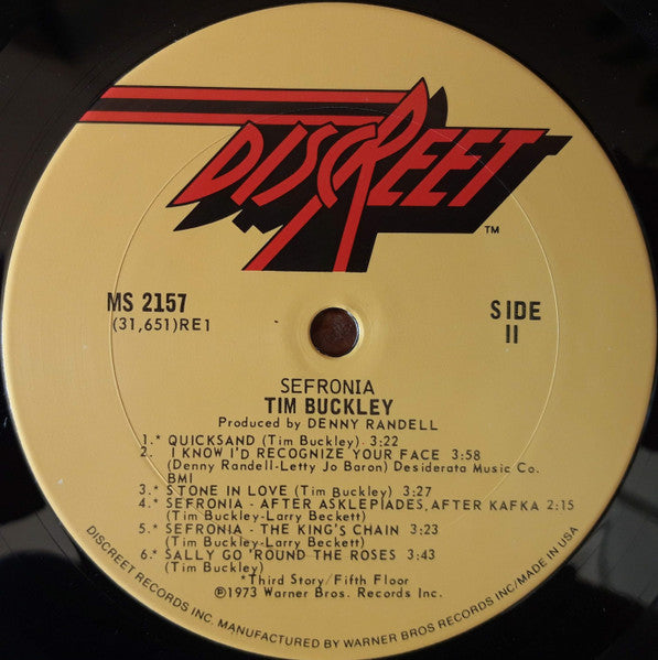 Tim Buckley – Sefronia LP vinyl record, image 4 of 4