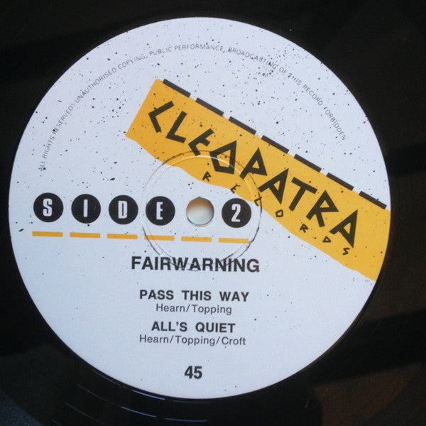 Fair Warning – Love To Rock 'n Roll 12" vinyl record, image 5 of 5