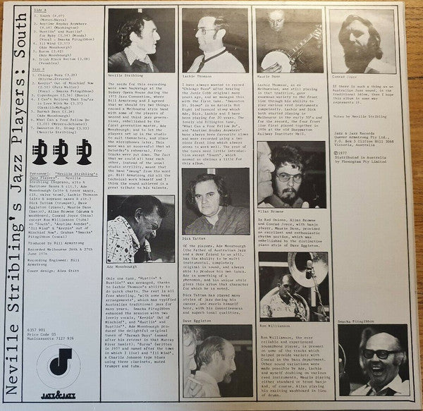 Neville Stribling – South LP vinyl record, image 2 of 3
