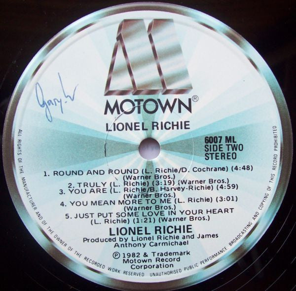 Lionel Richie – Lionel Richie LP vinyl record, image 6 of 6