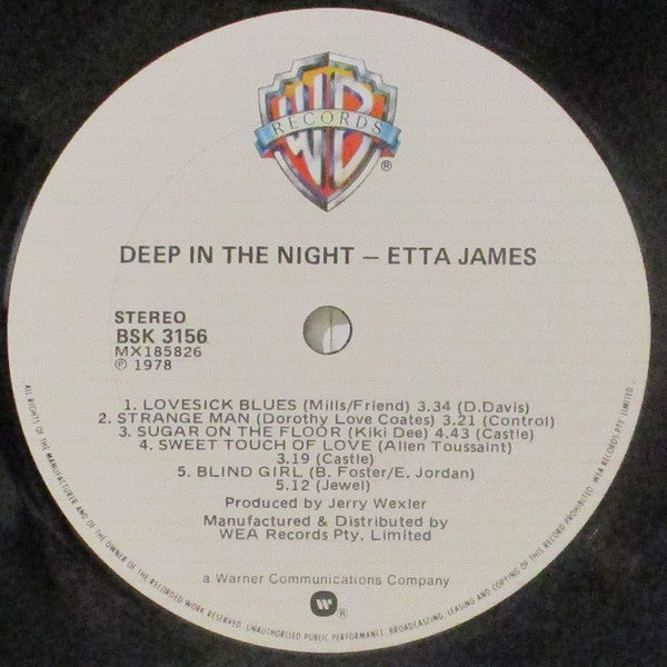 Etta James – Deep In The Night LP vinyl record, image 4 of 4