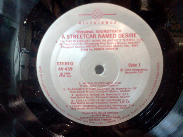Marvin Hamlisch – A Streetcar Named Desire - Original Soundtrack LP vinyl record, image 3 of 5