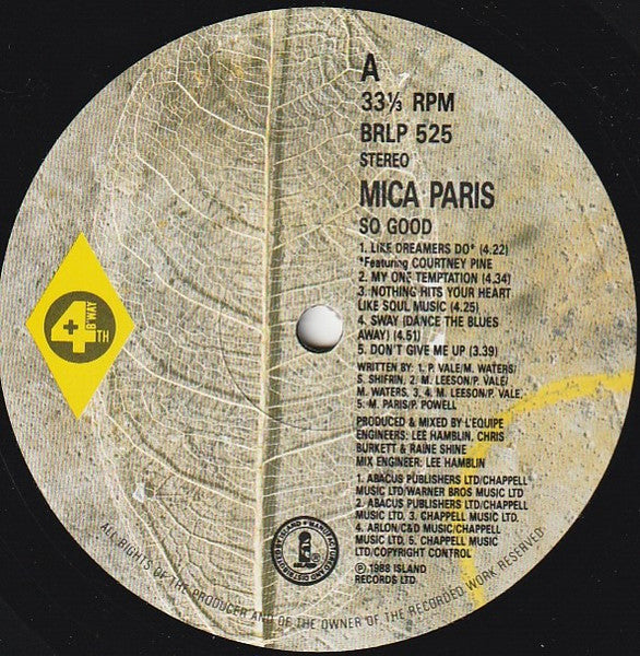 Mica Paris – So Good LP vinyl record, image 3 of 6