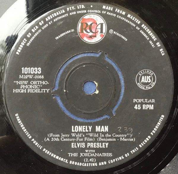 Elvis Presley, The Jordanaires – Surrender 7" vinyl record, image 2 of 2