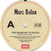 Marc Bolan – You Scare Me To Death 7" vinyl record, image 1 of 3