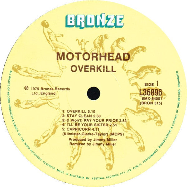 Motörhead – Overkill LP vinyl record, image 3 of 4