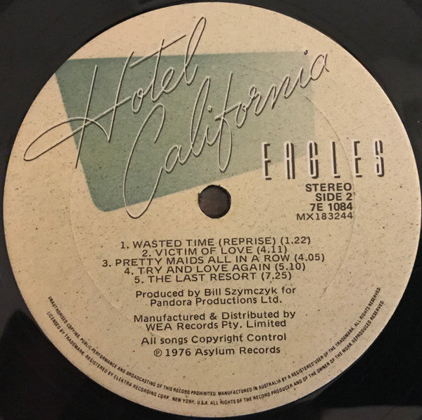 Eagles – Hotel California LP vinyl record, image 6 of 10