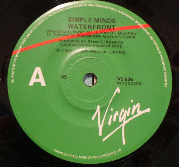 Simple Minds – Waterfront 7" vinyl record, image 3 of 4