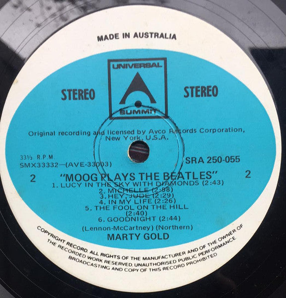Marty Gold – Moog Plays The Beatles LP vinyl record, image 4 of 4